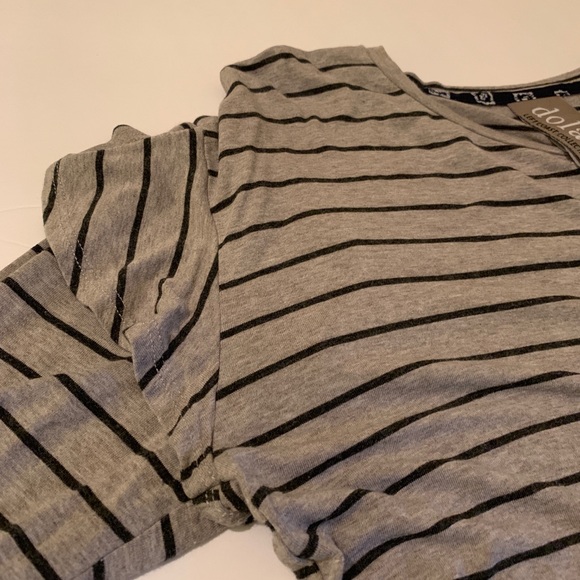 Anthropologie Dolan 3/4 flutter sleeve striped top - Picture 5 of 6